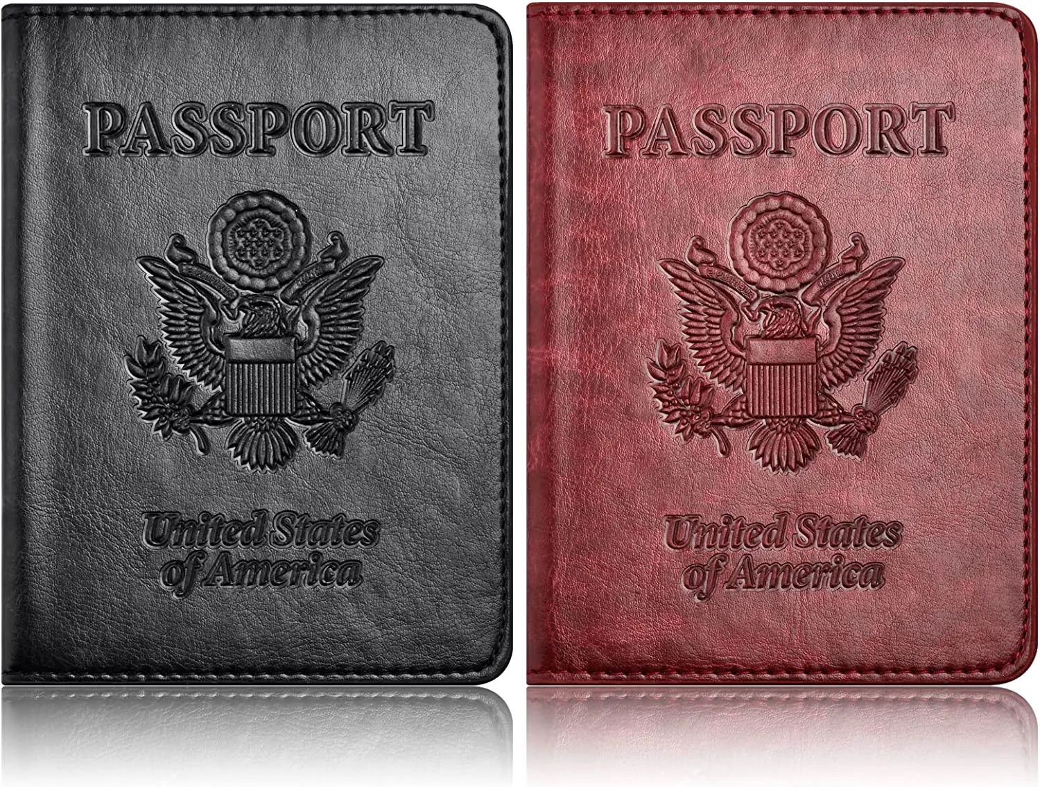 2 Pack Passport Holder and Vaccine Card Holder Combo
