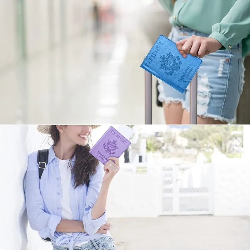 2 Pack Passport Holder and Vaccine Card Holder Combo