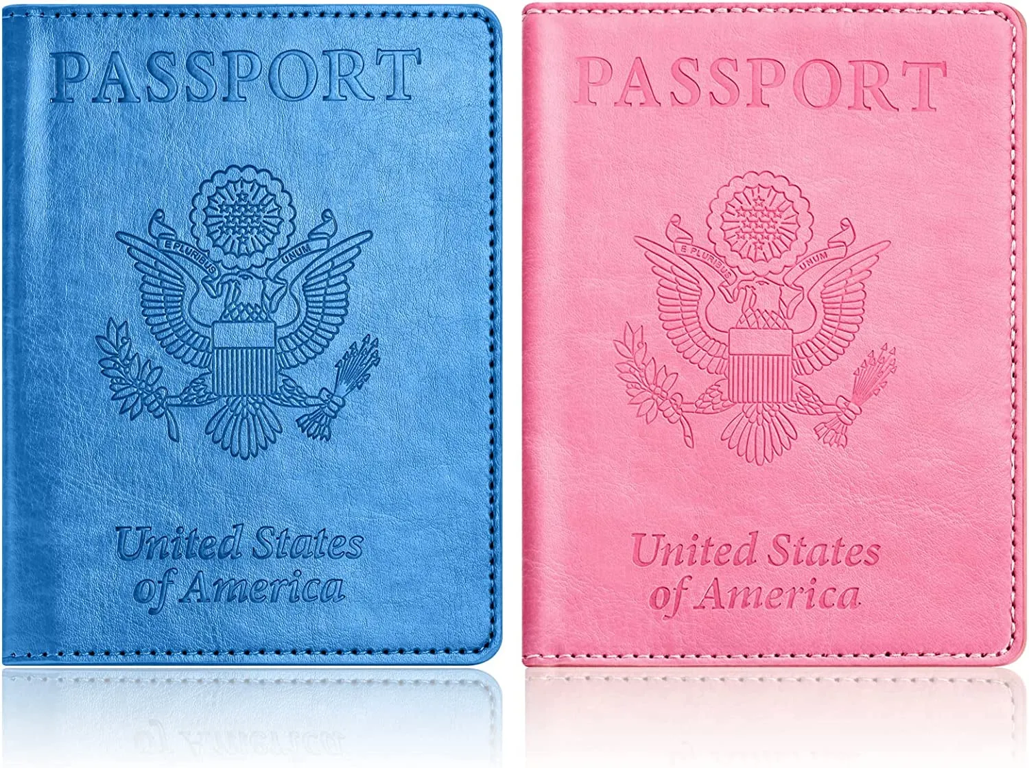 2 Pack Passport Holder and Vaccine Card Holder Combo