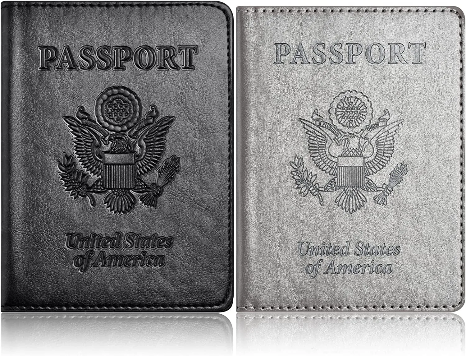 2 Pack Passport Holder and Vaccine Card Holder Combo