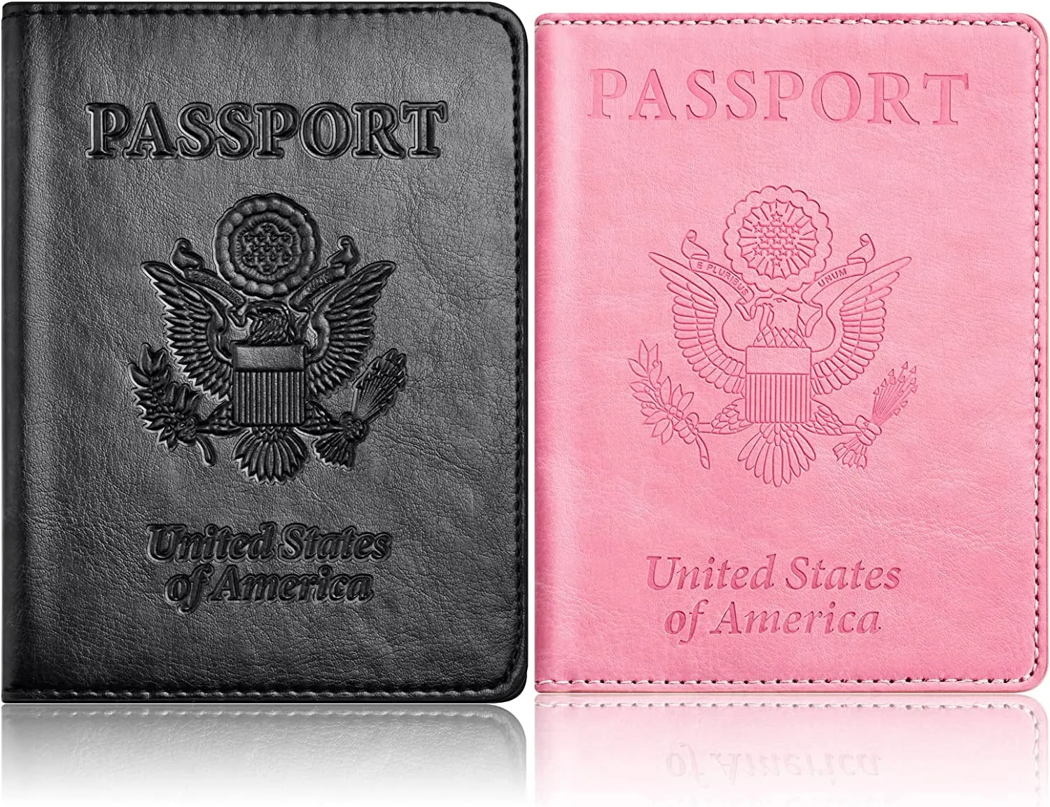 2 Pack Passport Holder and Vaccine Card Holder Combo