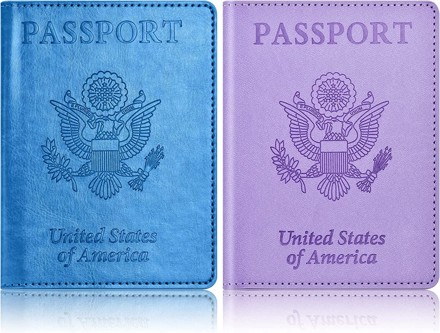 2 Pack Passport Holder and Vaccine Card Holder Combo