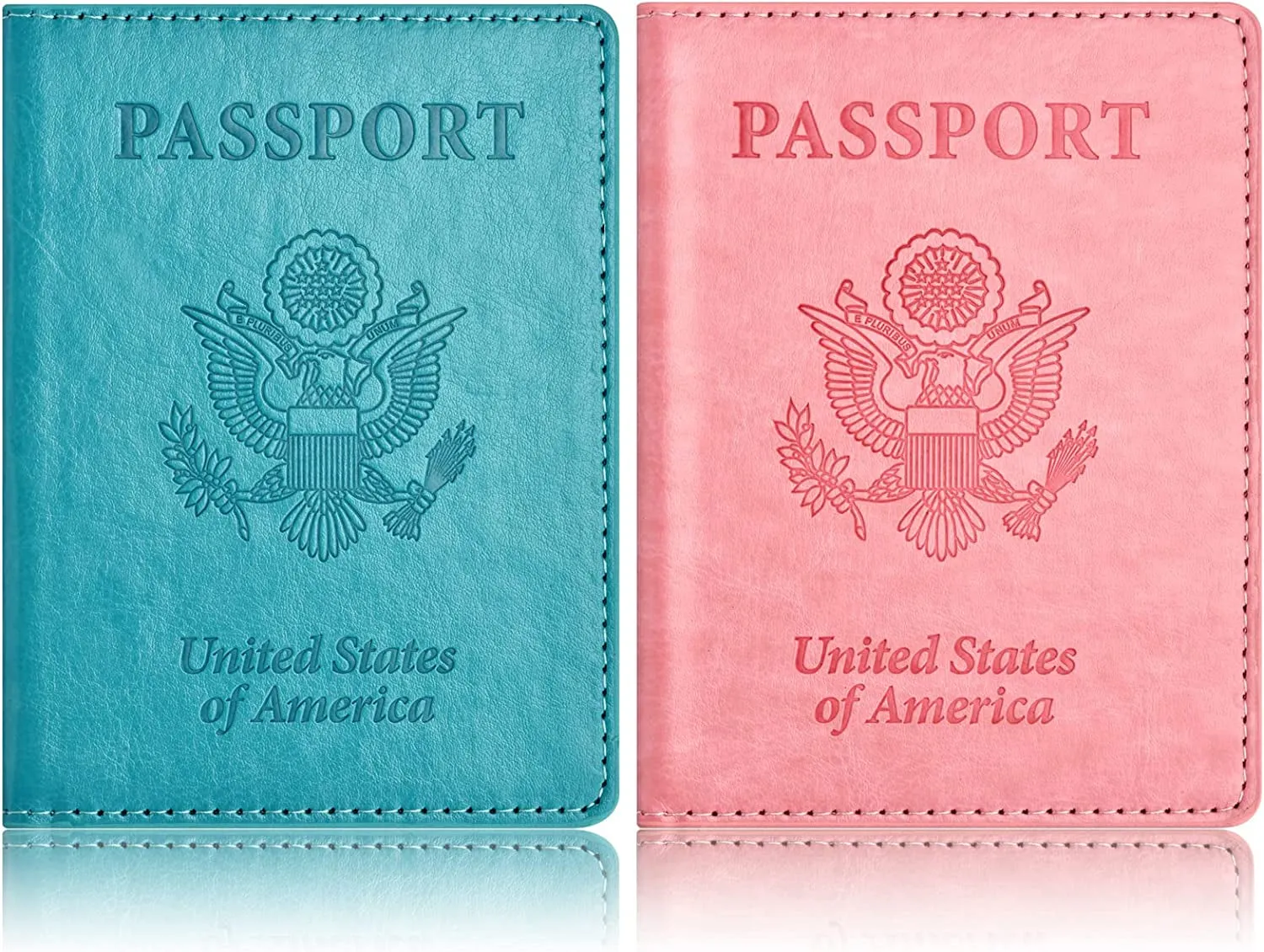 2 Pack Passport Holder and Vaccine Card Holder Combo