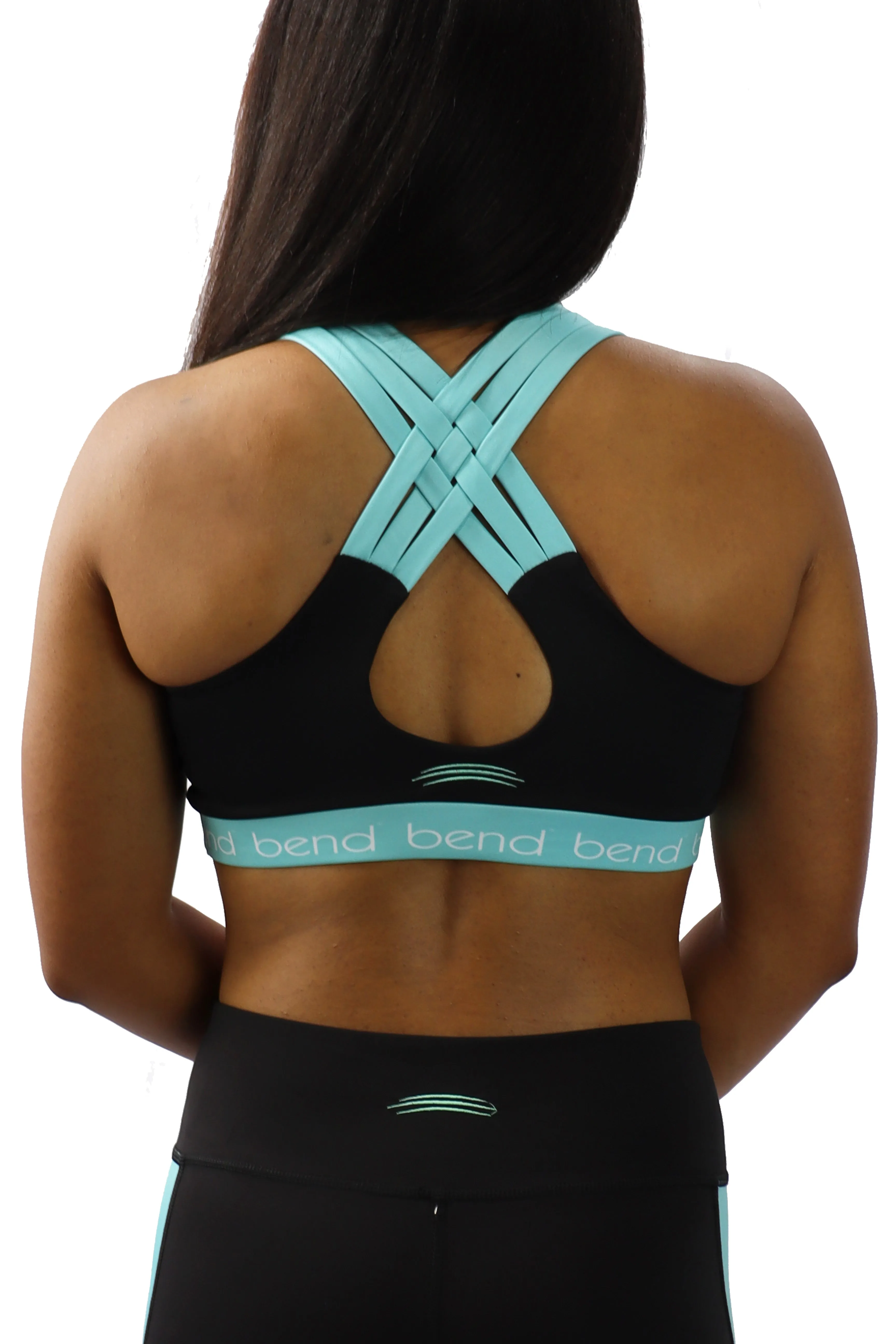 5006 - Bend Inspired Women's Criss Cross Back Bra/ Black - FINAL SALE