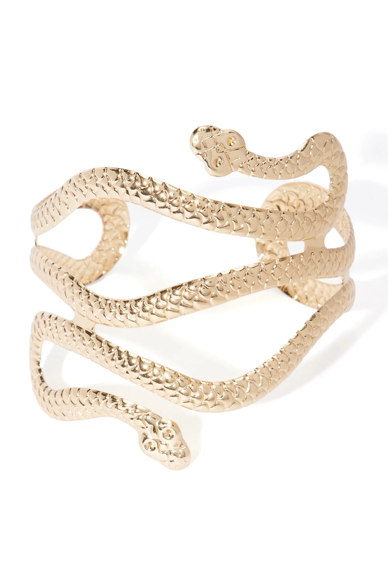 All Wrapped Up Snake Arm Cuff - Gold