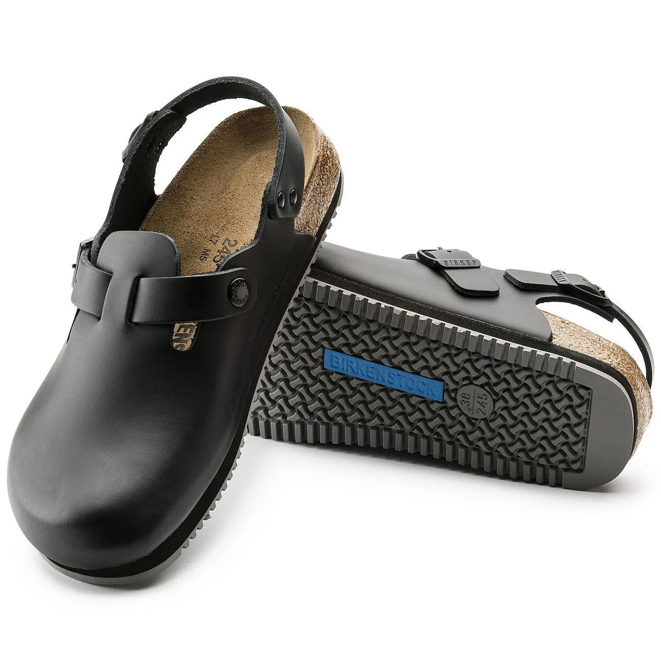 Birkenstock Professional, Tokio, Super Grip Sole, Regular Fit, Leather, Black