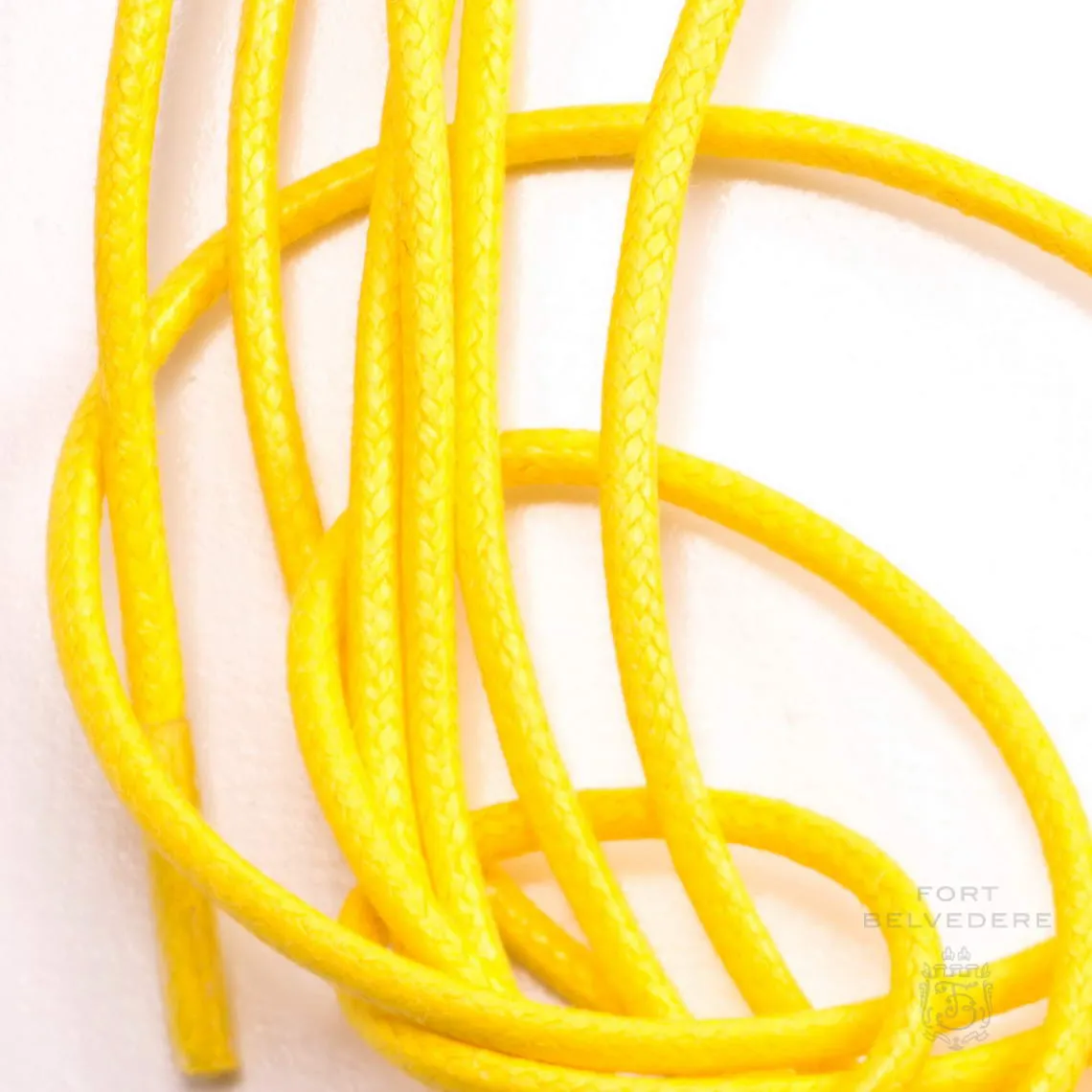 Bright Yellow Shoelaces Round Luxury Waxed Cotton Dress Shoe Laces