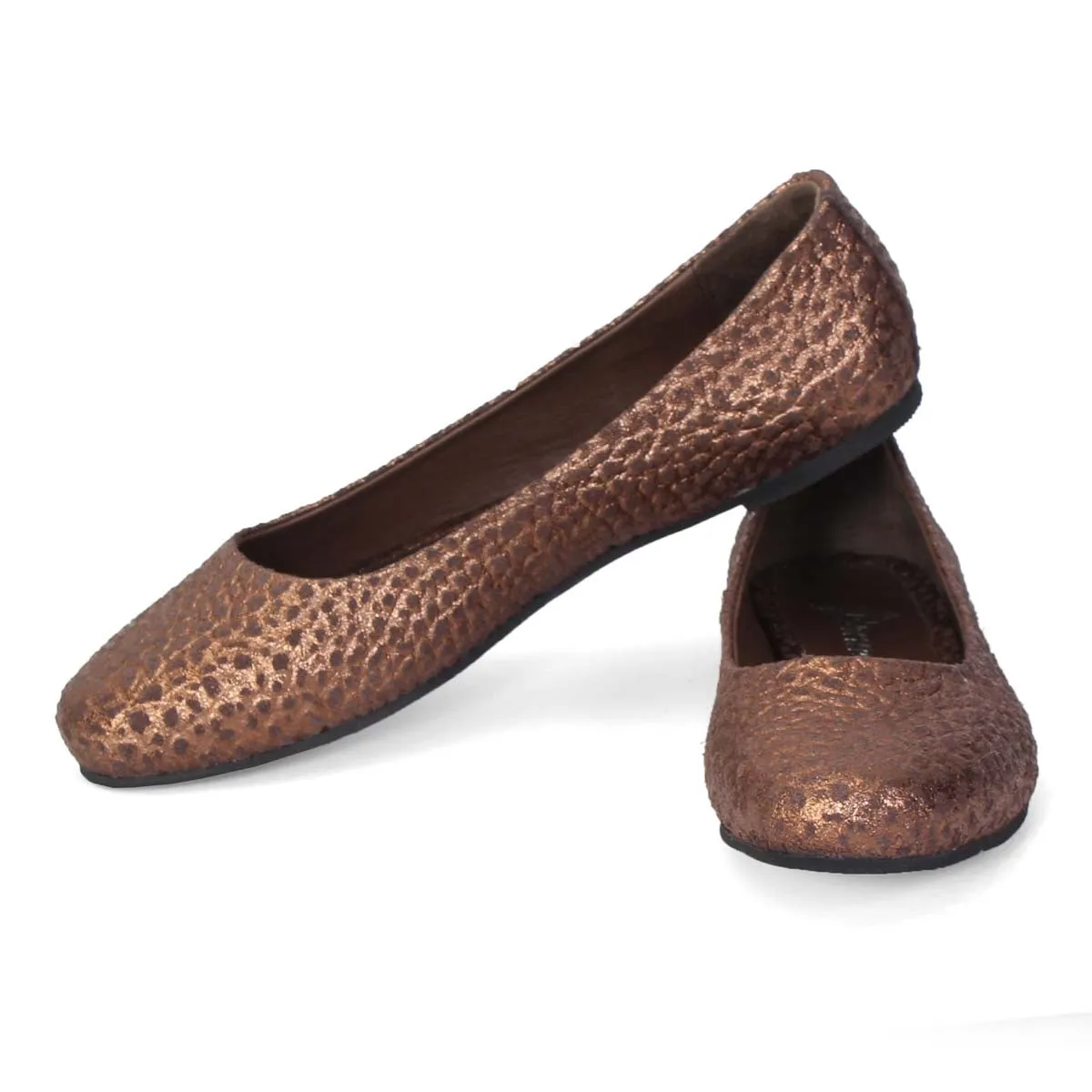 Brune & Bareskin  Women Brown Ballerina With Black Sole