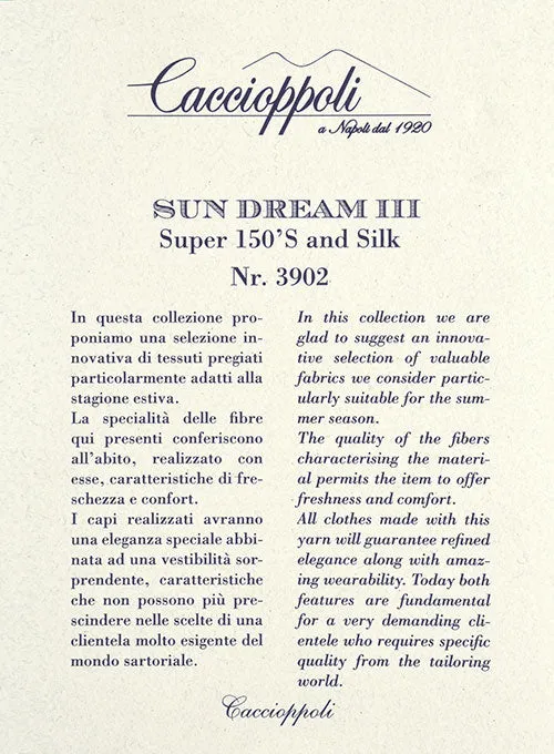 Caccioppoli Sun Dream Garlo Blue Wool Silk Jacket