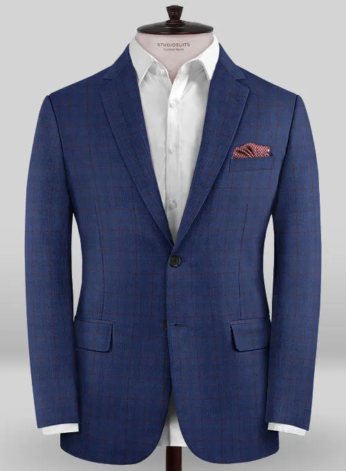 Caccioppoli Sun Dream Garlo Blue Wool Silk Jacket