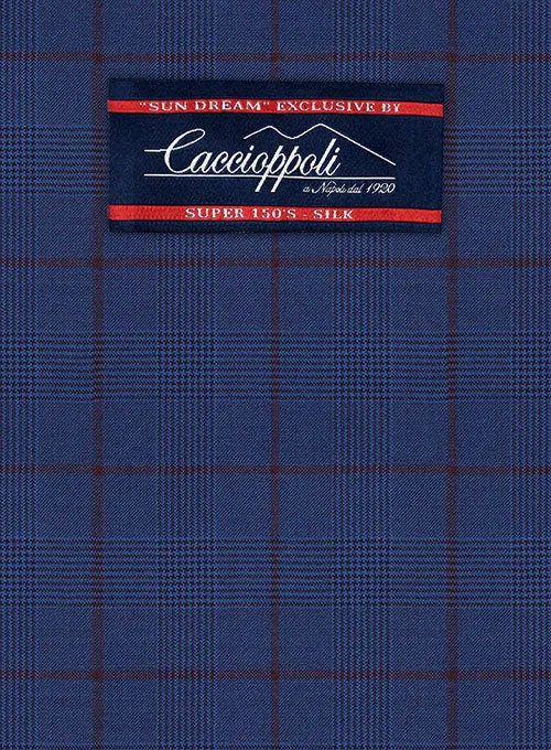 Caccioppoli Sun Dream Garlo Blue Wool Silk Jacket