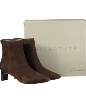 Clarks Signature Chocolate Edina Suede Ankle Boots UK 6 EU 39 