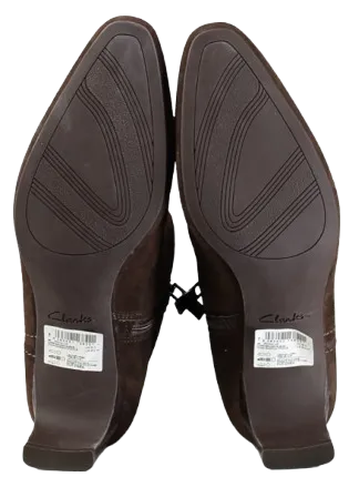 Clarks Signature Chocolate Edina Suede Ankle Boots UK 6 EU 39 