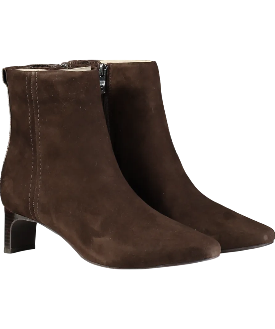 Clarks Signature Chocolate Edina Suede Ankle Boots UK 6 EU 39 