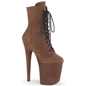 FLAMINGO-1020FS Pleaser Shoes 8 Inch Caramel Stripper Boot