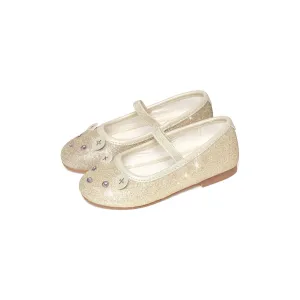 Huxbaby Glitter Bear Ballet Flat Gold