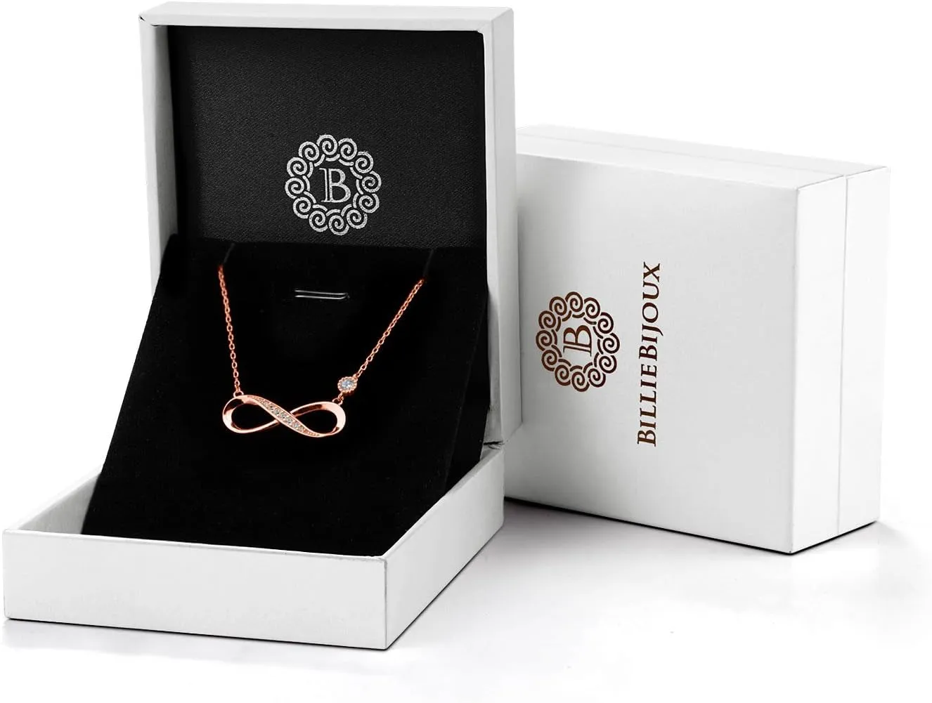 Infinity Necklaces 925 Sterling Silver Necklace Love Pendant White Gold Plated Women Necklace Gifts for for Women