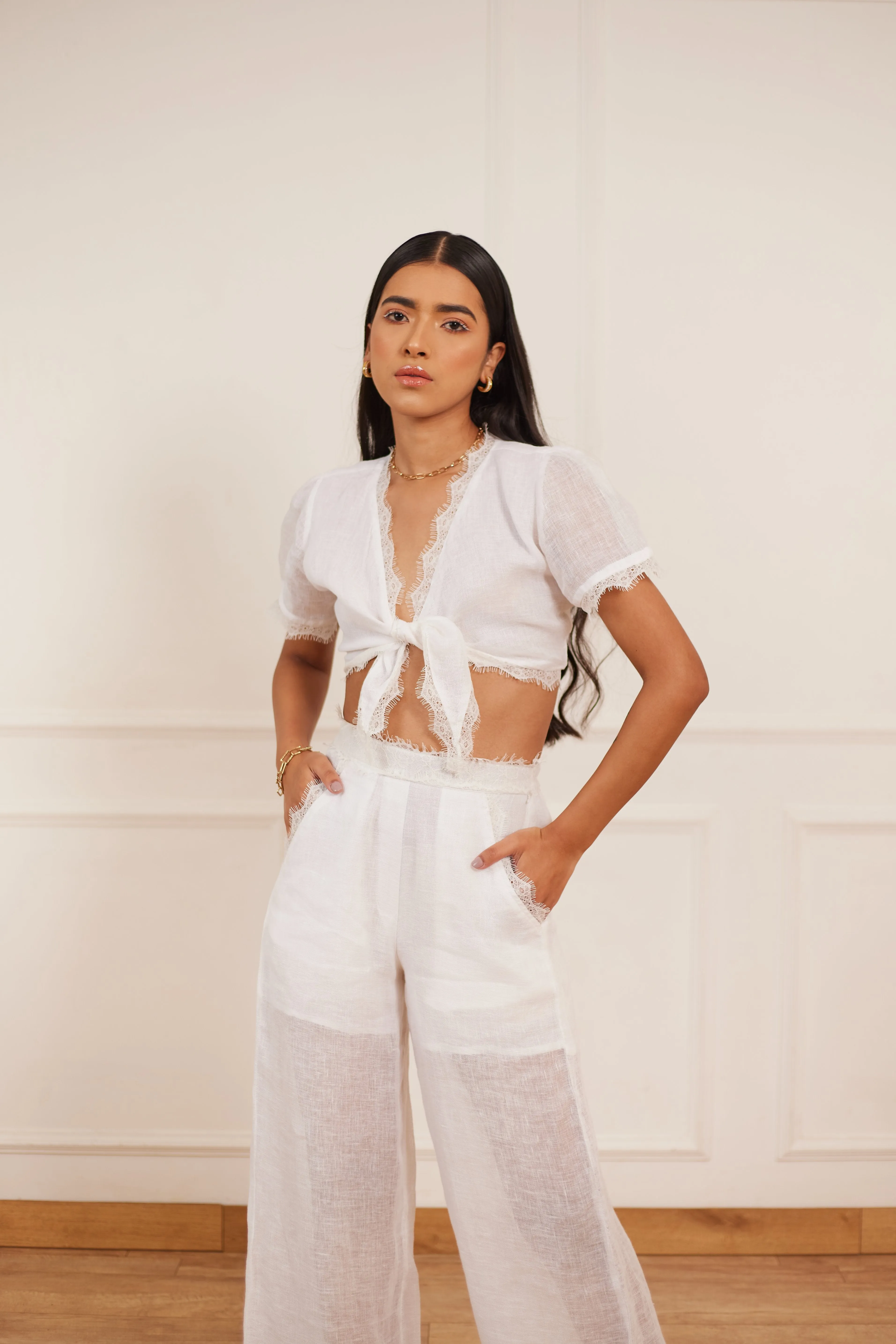 Mogra tie-up top
