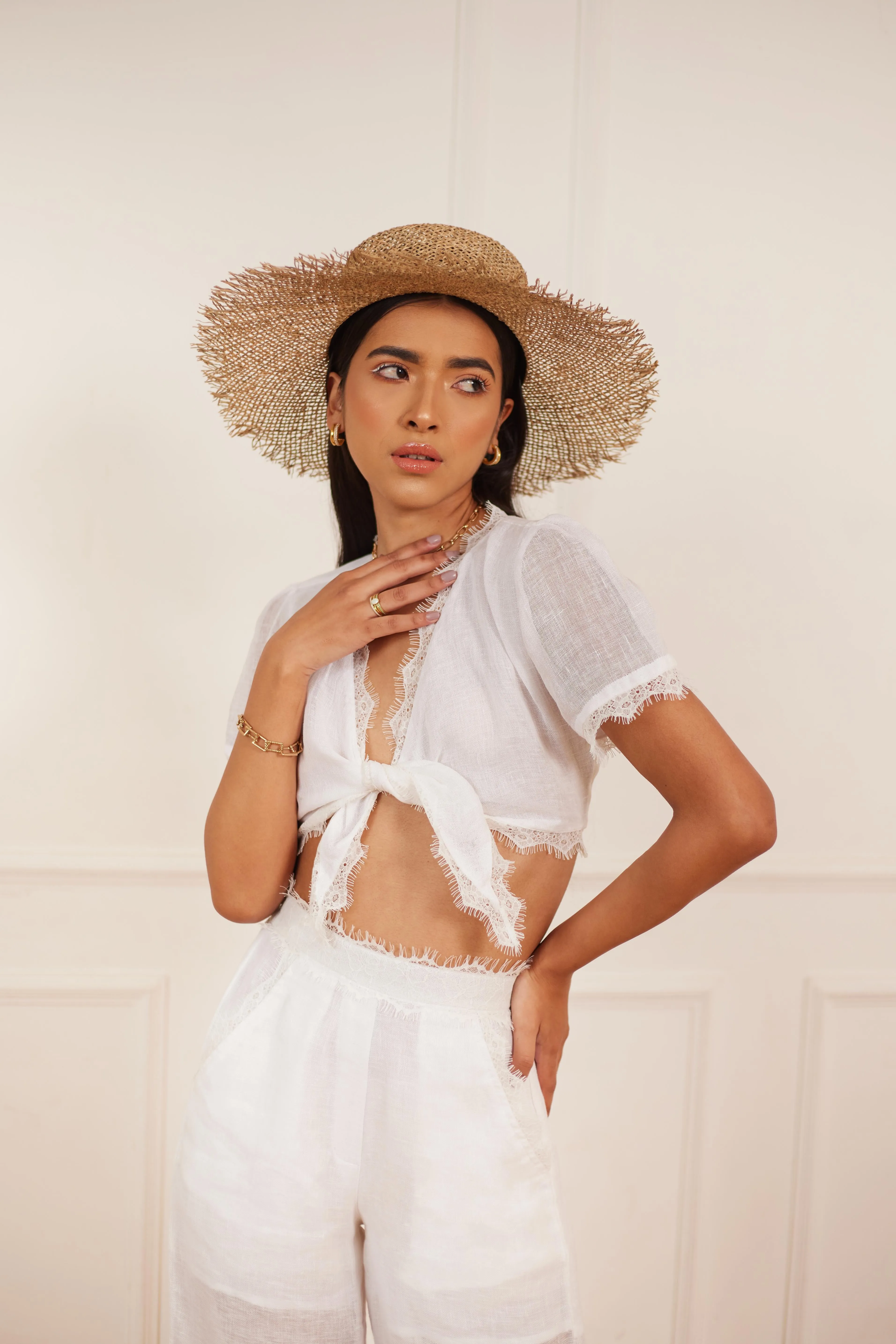 Mogra tie-up top