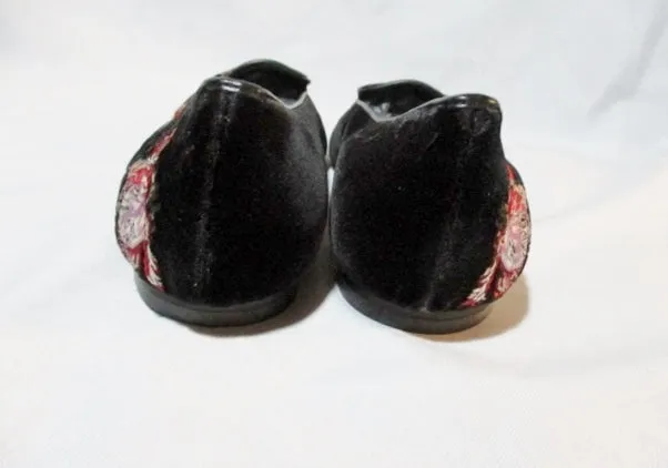 NEW ALEXANDER MCQUEEN EMBROIDERED FLORAL FLAT Shoe 36 6 BLACK Womens