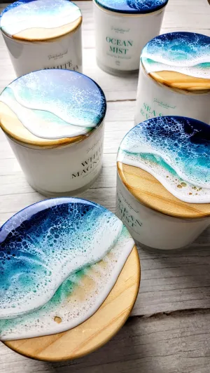 Ocean Topped Candles