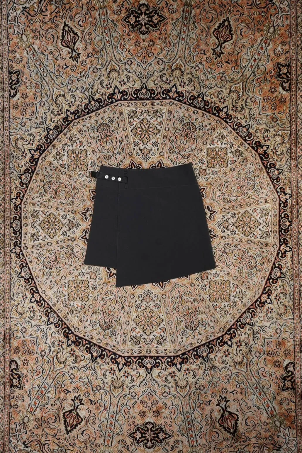 Omar Afridi WRAPPED SKIRT (CHARCOAL)