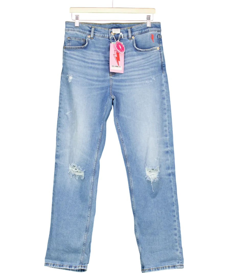 Scamp & Dude Blue Boyfriend Distressed Jeans UK 10