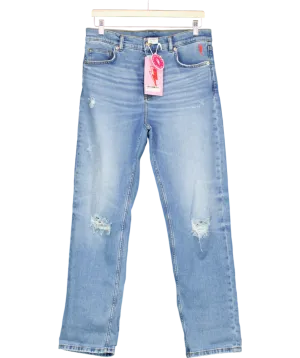 Scamp & Dude Blue Boyfriend Distressed Jeans UK 10