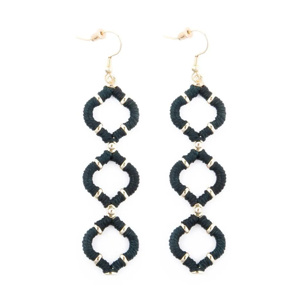 Wrapped Quatrefoil Earrings