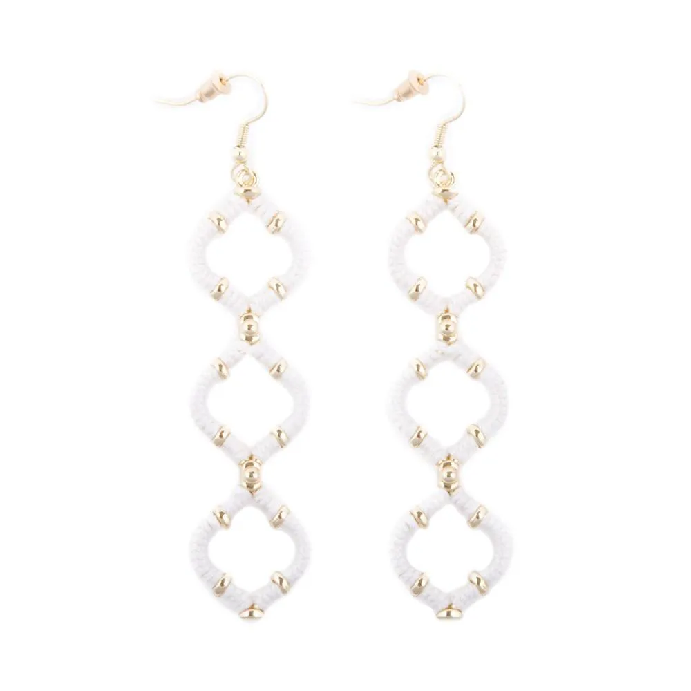 Wrapped Quatrefoil Earrings