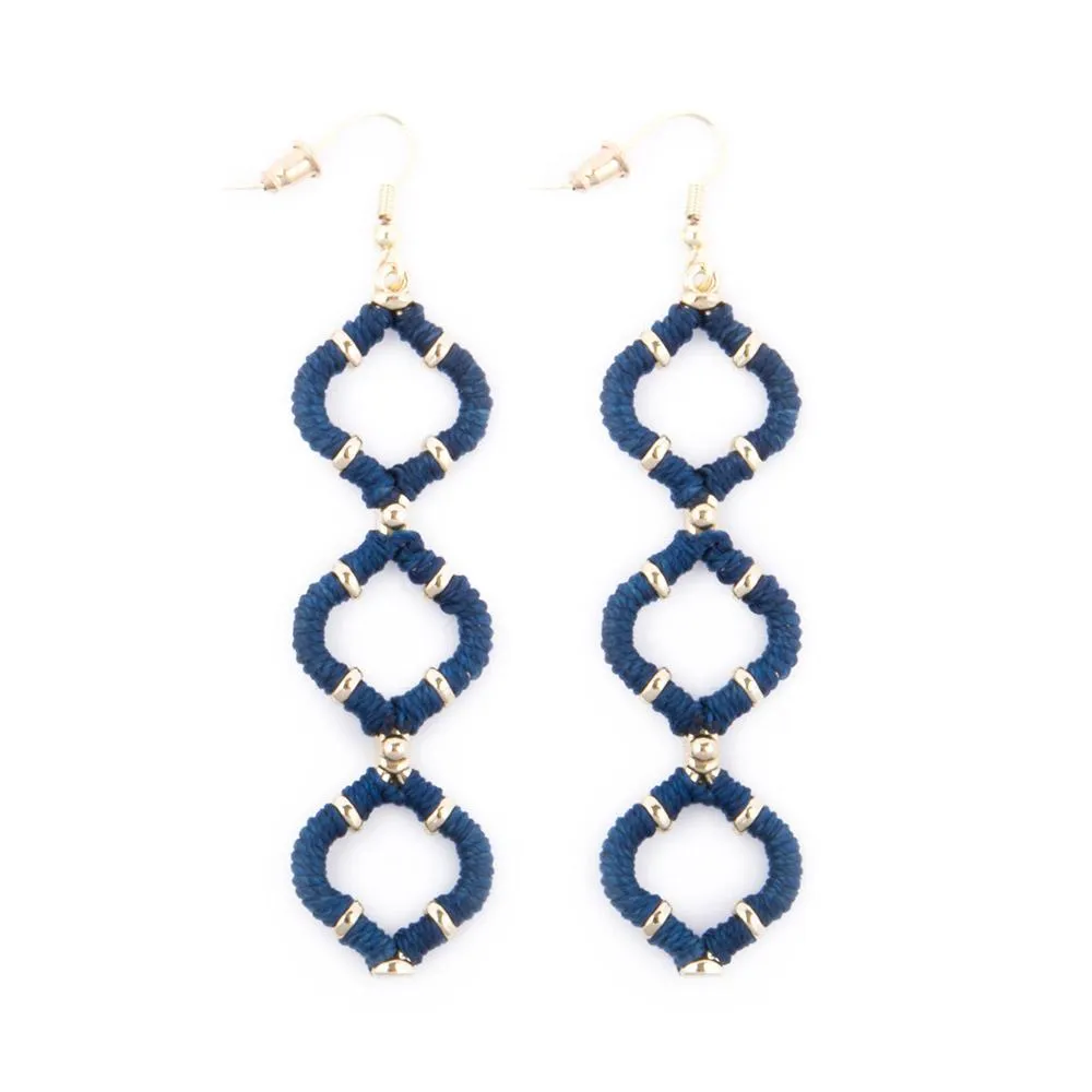 Wrapped Quatrefoil Earrings
